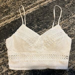 White crop top with padding